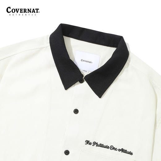 Covernat韩国潮牌短袖衬衫潮流标语度假衬衫男女情侣2024CO2402SS06 商品图2