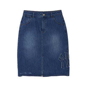 MLB女款A字型小标牛仔裙3FDSB0351