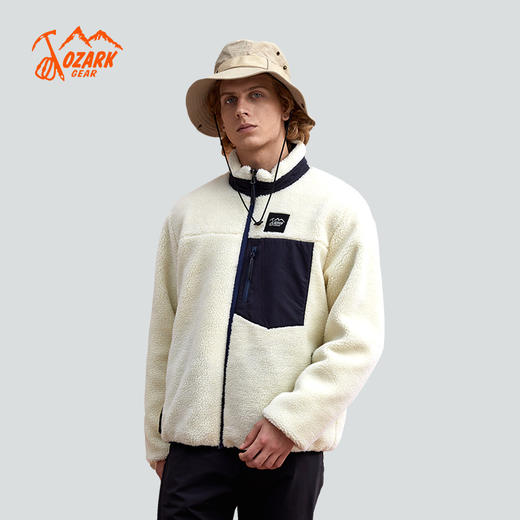 OZARK奥索卡秋冬羽绒抓绒服男外套双面穿防风保暖抓绒衣156003 商品图1