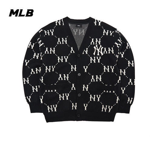MLB男女同款满印钻石老花针织衫3AKCM0531【无货退款介意勿拍】 商品图0