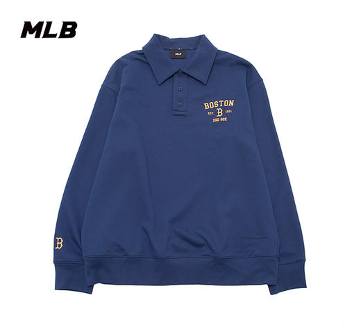 MLB男女同款立领小标字母套头卫衣3AMTV0841 商品图1