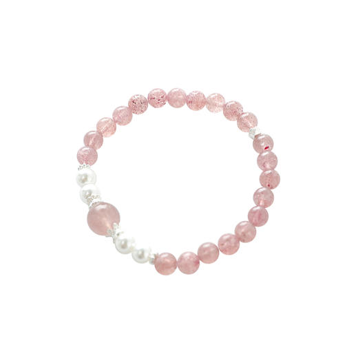 三彩2025新款【能量系列】草莓晶串珠手链合成珍珠约会桃花甜美女 商品图3