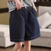 M68153莱赛尔牛仔中裤 2025夏季新款 简约时尚百搭宽松短款阔腿裤女6057 商品缩略图2