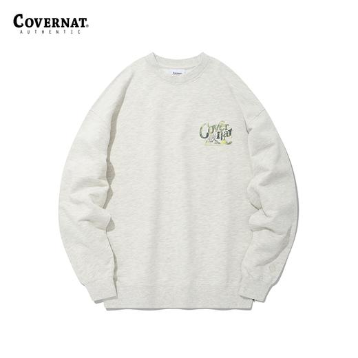Covernat韩国潮牌卫衣男女同款春季新款变型字母印花圆领长袖CO2201CR08 商品图3