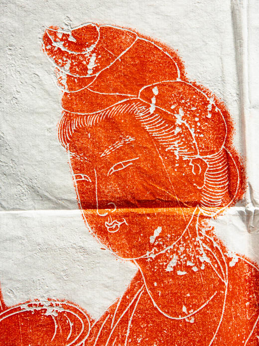 唐代仕女石刻拓片 商品图3