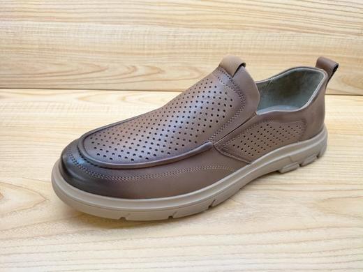 夏季新款豪行真皮男鞋13259525平底冲孔透气舒适休闲凉鞋 商品图0