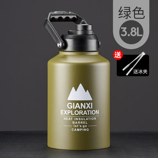 送冰夹！【专业保冷，大容量户外冰桶！】户外露营野餐保鲜不锈钢保温桶 夜市摆摊冰块保冷手提 大容量水壶-QQ 商品图11