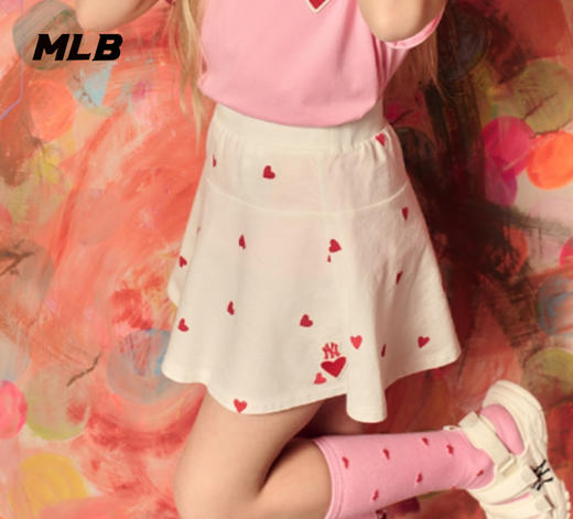 MLB男女童爱心系列 HEART短裙7FSKH0133【热销中无货退款介意勿拍】【热销中无货退款介意勿拍】 商品图0