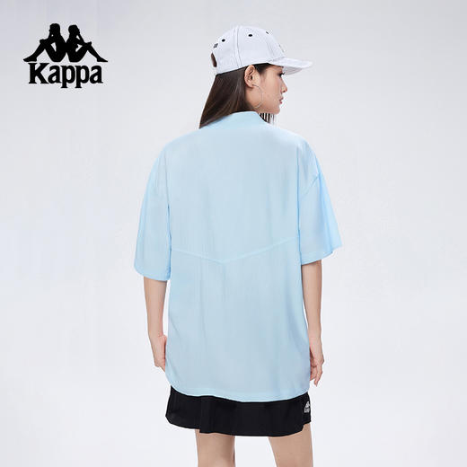 Kappa卡帕背靠背运动短袖女2025夏季新款半袖t恤宽松防泼水上衣男KPCJCSD61 商品图4