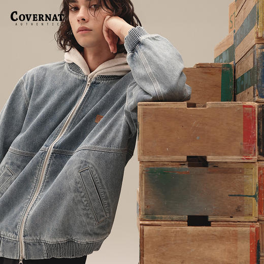 Covernat秋季新品牛仔外套男潮流宽松上衣夹克CO2303JK46 商品图0