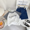 【夏日清爽，童趣系列套装~】儿童短袖T恤套装 牛仔短裤熊猫印花 无骨短袖 手感细腻 不易变形-QQ 商品缩略图6