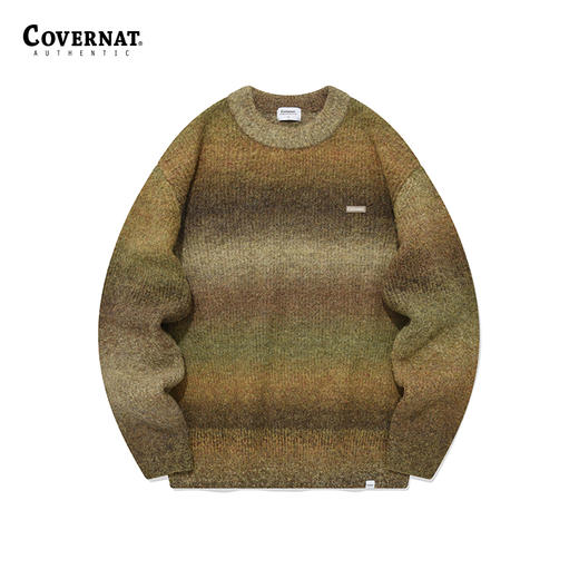 Covernat秋季新品渐变圆领针织衫毛衣男女同款CO2303KT10 商品图1