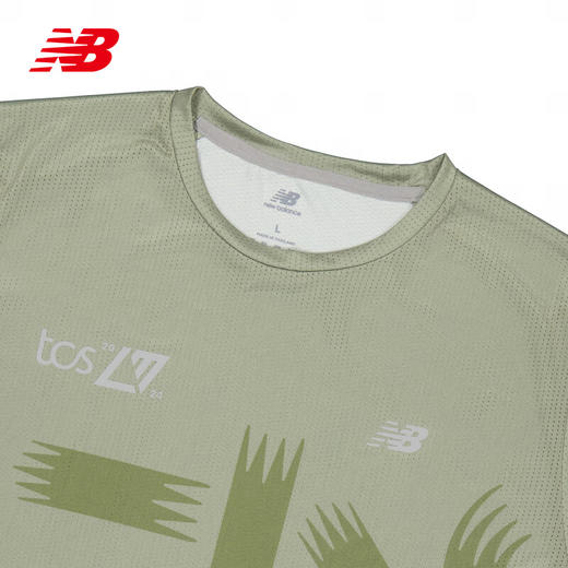 NEW BALANCE/NB Athletics Run T-Shirt 男款圆领印花T恤户外运动休闲速干透气运动短袖 商品图2
