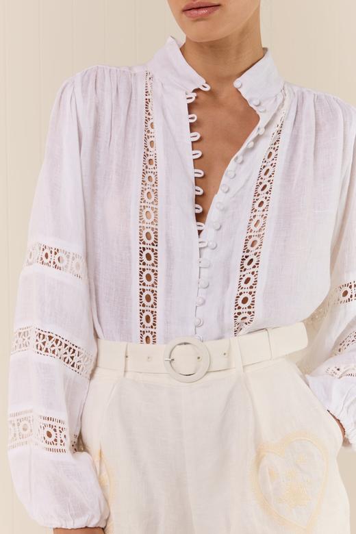 Palm Noosa - Bella Blouse - White - 女装 - 衬衫 - 白色 商品图5