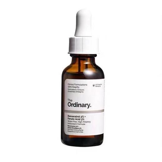 The Ordinary 3%白藜芦醇+3%阿魏酸抗氧化精华30ml 补水保湿提亮肤色 商品图0