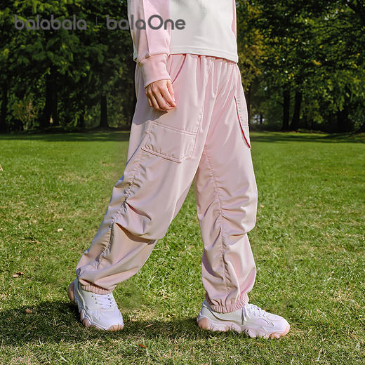 巴拉巴拉balaOne童装儿童裤子男童女童2025秋装新款束口降落伞裤 商品图2