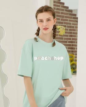 清仓价2025~情侣潮牌100%棉PE清新印花短袖T恤-喜出