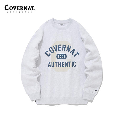 Covernat韩国潮牌套头卫衣男女春拱形标志C标衫套头衫加绒上衣CO2203CR10 商品图2