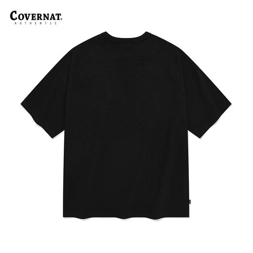covernat韩国潮牌纯色纯棉宽松t恤竹节棉圆领短袖2025夏季CO2402ST23 商品图1