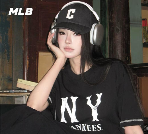 MLB张凌赫同款男女复古COOPERS凉感防晒T恤25夏季新款3ATSB1153 商品图0