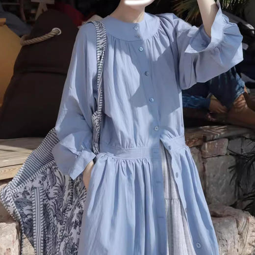 裁缝学苑AH23法式高级圆领长袖连衣裙纸样女装长款裙子样板图纸 商品图2