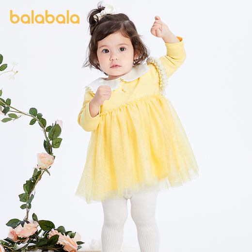 巴拉巴拉宝宝连衣裙蓬蓬网纱裙A字裙女童装2025秋季新款裙子儿童 商品图2