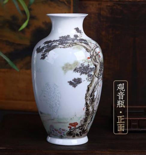 高峰《六合同春》观音瓶 商品图0