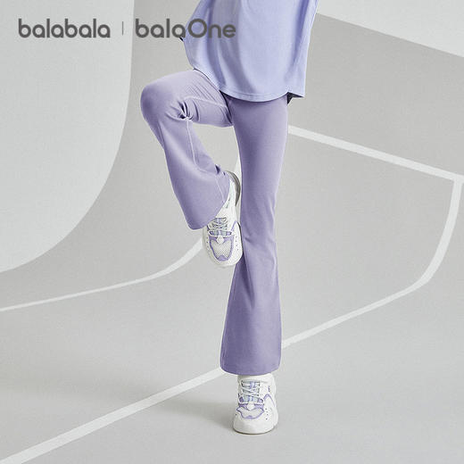 巴拉巴拉balaOne童装女童打底裤2025秋新儿童长裤高弹微喇叭裤子 商品图0