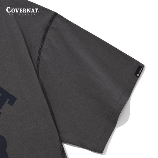 covernat韩国潮牌圆领T恤布罗肯船短袖时尚舒适全棉2024春夏CO2402ST11 商品图3