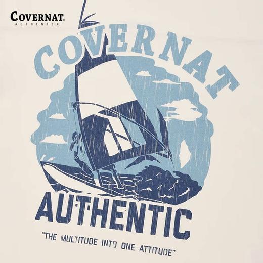 covernat韩国潮牌圆领T恤布罗肯船短袖时尚舒适全棉2025春CO2402ST11 商品图3