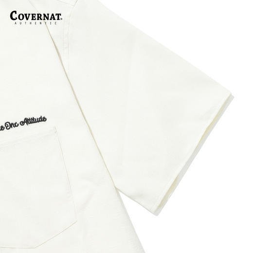 Covernat韩国潮牌短袖衬衫潮流标语度假衬衫男女情侣2024CO2402SS06 商品图4