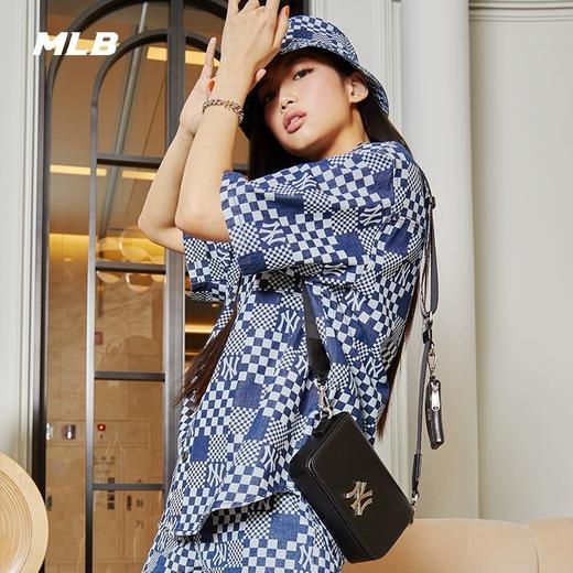 MLB男女同款棋盘格满印牛仔衬衫3ADRMN623 商品图1