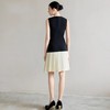 IWY/ 夏季无袖连衣裙女新款黑白撞色百褶裙高级内搭背心裙Q1296 商品缩略图3