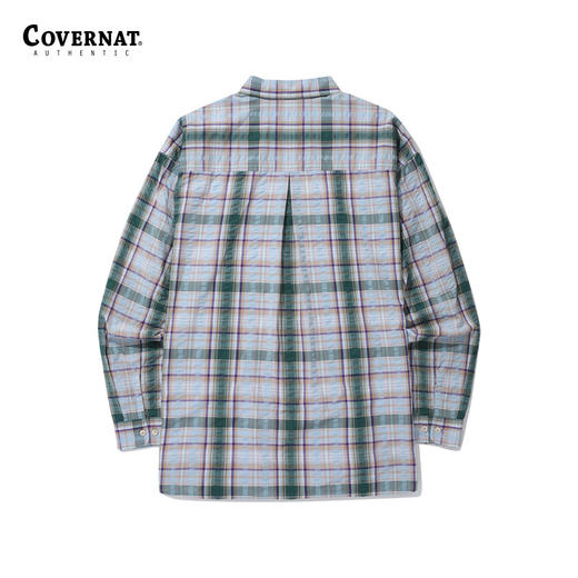 covernat韩国潮牌多种颜色纯棉时尚透气格子衬衫2024春夏新品CO2401SH07 商品图1