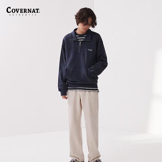 covernat2025春新款运动休闲半拉链宽松卫衣套头衫情CO2401CR08 商品图2