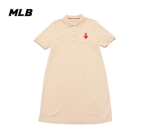 MLB女款爱心标小标纯色立领连衣裙3FOPH0143 商品图8