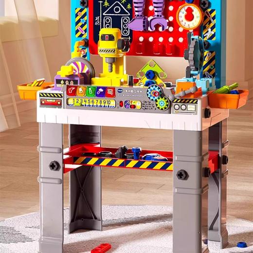 伟易达仿真多功能工作台山姆同款工具箱维修拧螺丝双语创意拼搭电动玩具 商品图3