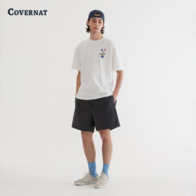 COVERNAT韩国潮牌个性印花短袖T恤男女同款时尚单品2025夏季新CO2502ST42