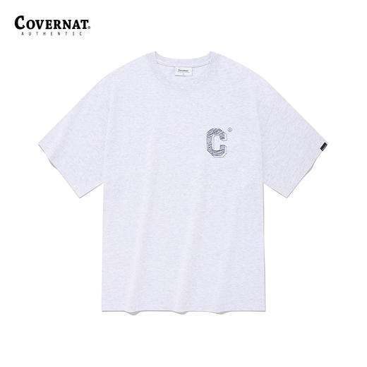 covernat韩国潮牌短袖T恤情侣同款男女圆领套头上衣时尚棉质CO2302ST13 商品图2