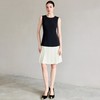 IWY/ 夏季无袖连衣裙女新款黑白撞色百褶裙高级内搭背心裙Q1296 商品缩略图4