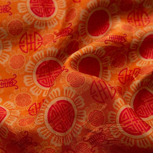 丁摩 真丝香云纱花萝汉服系带短袖上衣女100桑蚕丝连肩袖短外搭5ZF-52126 商品图3