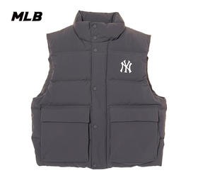 MLB男女同款背标大LOGO镂空标羽绒马甲3ADVB0146