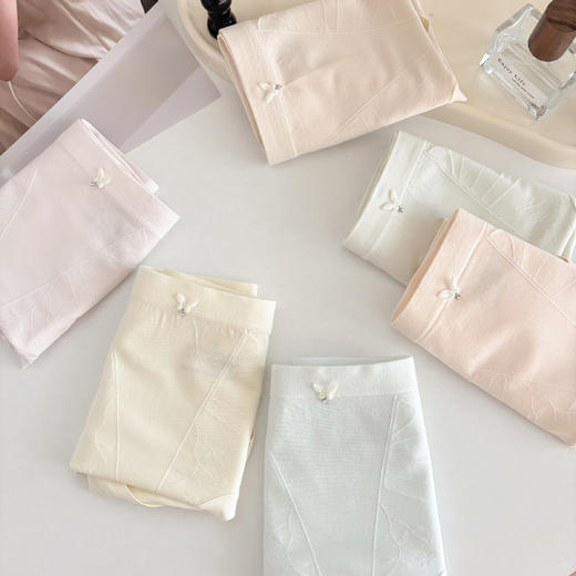 女士裸氨提花中高腰撞色彩纱无缝内裤8668/0319 商品图3