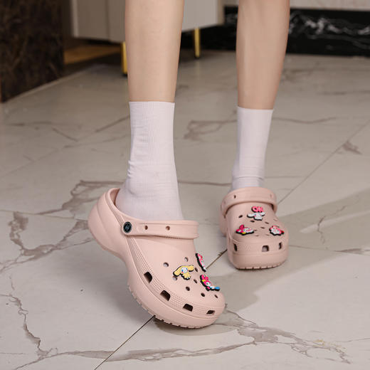 「下单赠鞋花」厚底增高云朵鞋&泡芙鞋｜SACHA 云朵款/泡芙款 洞洞鞋 EVA材质，男女同款 商品图3