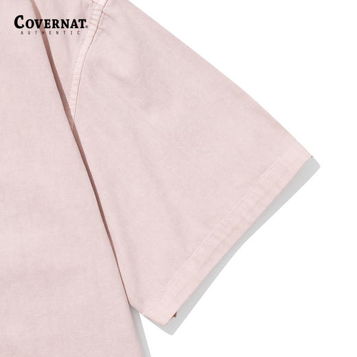 covernat韩国潮牌牛津中款短袖衬衫清新时尚潮流短上装2024春夏新CO2402SS01 商品图3
