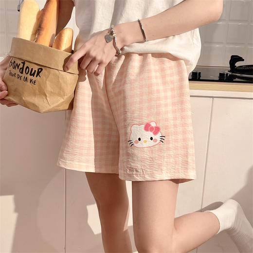 【GZ】无忧购39元2件云朵棉格纹短裤遛弯裤家居服（截单后3-5天发货) 商品图8