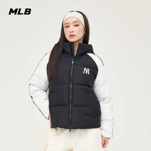 MLB男女同款学院风字母标拼接色羽绒服3ADJV0246 商品图2
