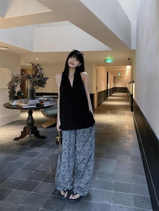 亲测实拍⚠️太好穿了❗️又凉快又舒服❗️【慵懒腰果花棉麻裤】清冷氛围感轻松拿捏住❗️满满的高级感❗️🌾棉麻凉感黑科技💨37℃天自循环透气系统 商品图12