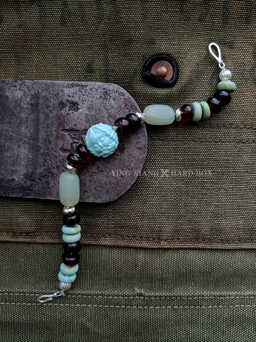 原创【风格～孤品手作】绿松石血珀手链 | 非7日无理由退换货 商品图2