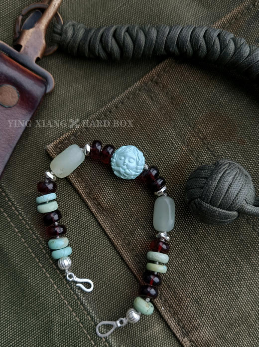 原创【风格～孤品手作】绿松石血珀手链 | 非7日无理由退换货 商品图0